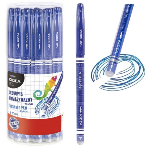 KIDEA SMAZATEĽNÉ GULIČKOVÉ PERO 0,7 mm MODRÉ 1 kus