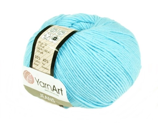 YARNART JEANS 76 azúrová priadza
