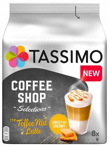 NOVINKA TASSIMO Toffee Nut Latte 8 krémových kapsúl