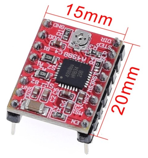 STEPSTICK RAMPY A4988 ovládač krokového motora