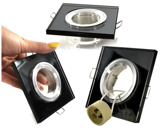 HALOGÉNOVÝ RÁM PRE LED ŽIAROVKY GU10 STROPNÉ LAMPY KÚPEĽŇOVÉ LAMPY SKLENE