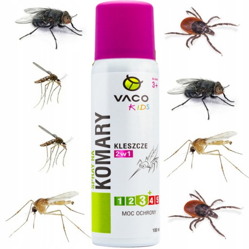SPREJ NA KOMÁRE, KLIEŠTE, PLÁVKY PRE DETI od 3 rokov VACO KIDS 100ml