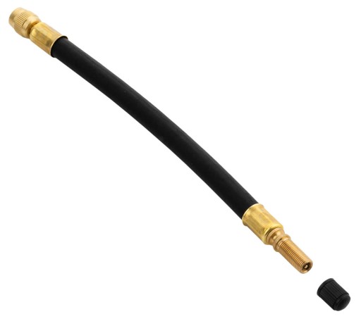 Pružná gumová hadica pumpy, Auto / Schrader ventil, 25 cm