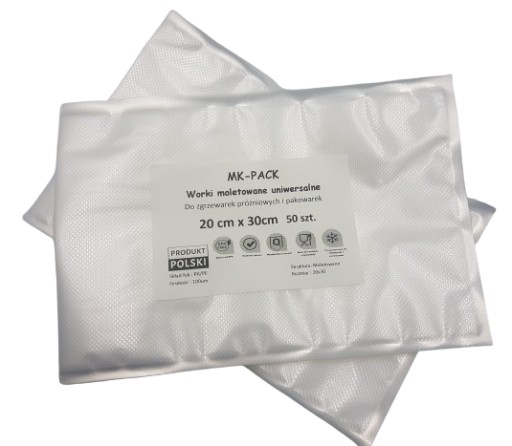 Vrúbkované VÁKUOVÉ TAŠKY pre vákuové baliace stroje 20x30 cm