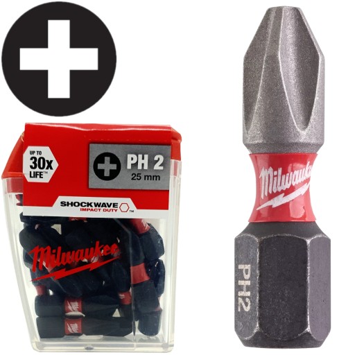 Milwaukee Bit Shockwave PH2x25mm 1ks
