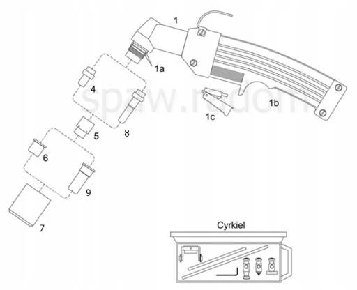 Dlhá elektróda pre HYPERTHERM MAX40/PAC140/HT40