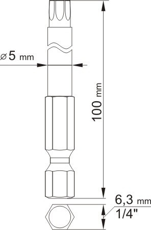 Dlhé bity, skrutkovacie bity Yato Torx YT-0490 2 ks