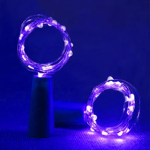 KORKA NA FĽAŠU 20 LED drôtených svietidiel Vianočný stromček Modrá 124