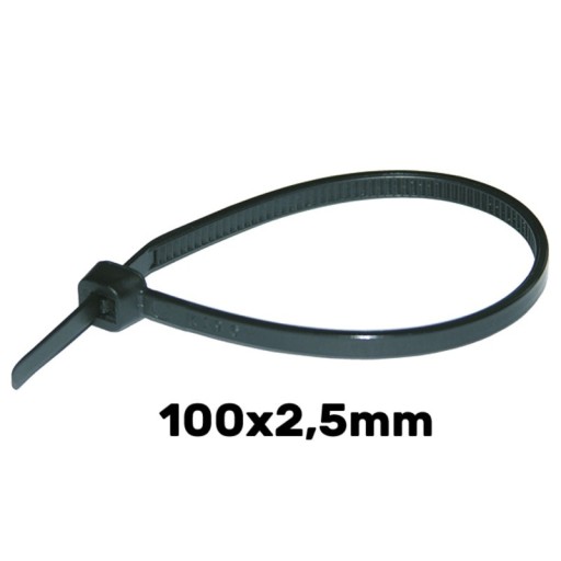 Sťahovacie pásky 100 x 2,5mm UV čierna HAUPA 100 ks