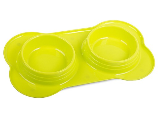 Dvojitá miska na krmivo pre psov a mačky, 0,4 l x 2
