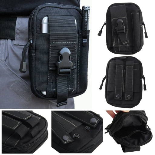 TAKTICKÁ TAŠKA VOJENSKÝ BEDROVÝ PÁS ČIERNA T1