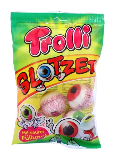 Ovocné želé TROLL EYES Eye POP Očné gombíky 4 KS