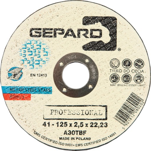 Kotúč kovový 41 95A 115x2,5x22 GEPARD PROFESSI