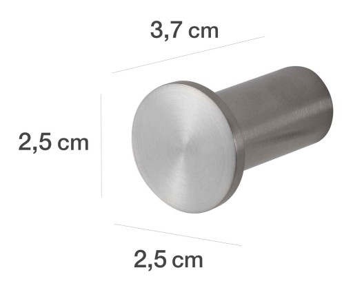 Jednoduchý oceľový vešiak STELLA 18.041-SB