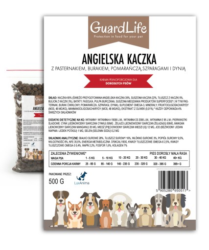 GuardLife anglická kačica so zeleninou 500g
