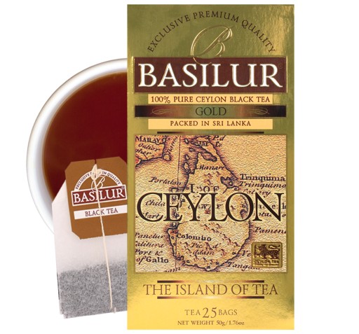 TRADIČNÝ čierny čaj Basilur Gold BEZ PRÍDAVNÝCH LÁTOK, express - 25 x 2 g