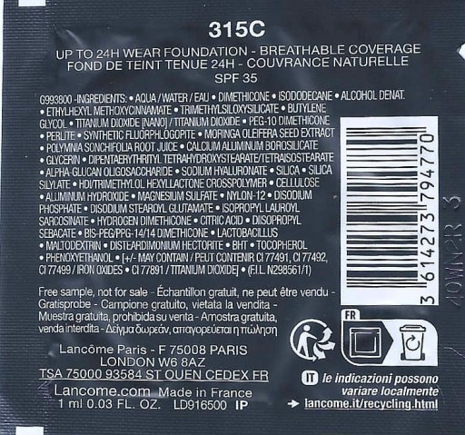 Lancome Teint Idole Ultra Wear 1ml podkladová báza 315C