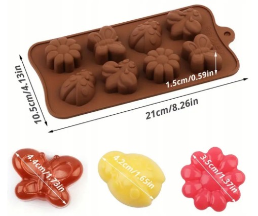 SILIKÓNOVÁ FORMA NA ČOKOLÁDY LIENKA MOTÝĽ VČELÍ KVET