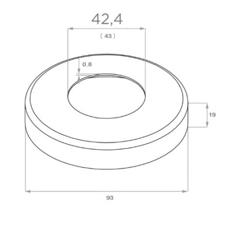 NEREZOVÝ NEREZOVÝ KRYT FI 42,4MM MASKOVACIA ROZETA