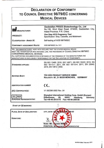 Testeo HCG tehotenský test streamujúci skoré tehotenstvo