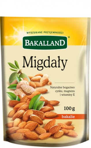 BAKALLAND Mandle lúpané, celé čerstvé orechy, 100g
