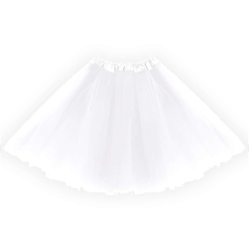 Tylová tutu sukňa dievčenský OUTFIT biela 30 CM karnevalová