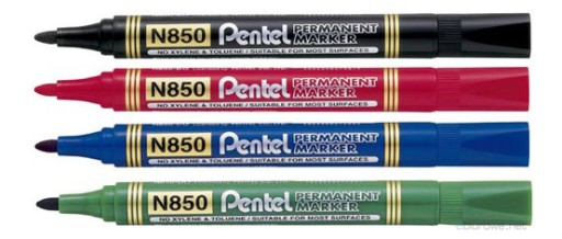 PERMANENTNÝ ZNAČOVAČ Pentel N850 ROUND RED