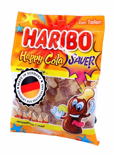 HARIBO Sour Foam Jelly Beans Sour Happy Cola 175g