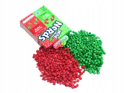 Nerds Mierne kyslé cukríky Vodný melón Čerešňa Vodný melón Čerešňa Wonka 46,7g USA