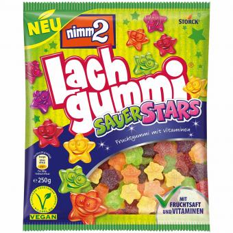 Nimm2 Lach Gummi Sauer Stars želé z Nemecka