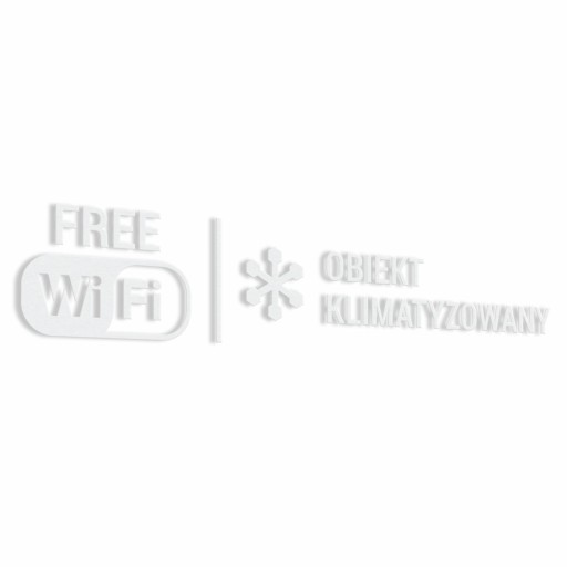 Nálepka - Bezplatné WiFi, Klimatizované zariadenie 6x30