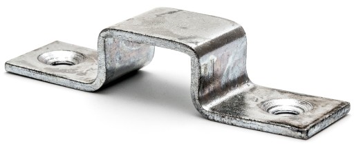 Závora dverí, západka visiaceho zámku, ZAOHNUTÁ 100 mm
