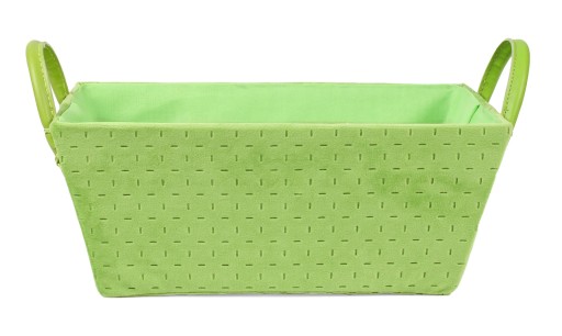 OBDŽNÍKOVÝ ZELENÝ ZAMATOVÝ KOŠÍK 30x17x12/16 cm