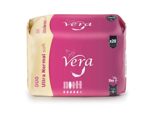 Vera hygienické vložky s krídelkami Ultra NORMAL Soft Duo Day 20 ks.