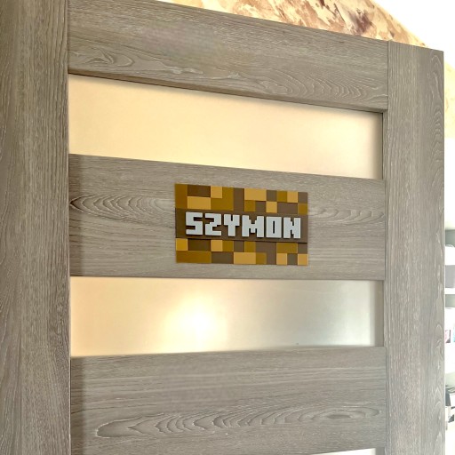 KAJAWIS Stojace písmená L 3D písmená v štýle Minecraft dekorácie MENO 1 ks