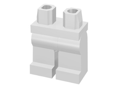 Lego New Legs Nohy bez potlače Plain White White 970c00