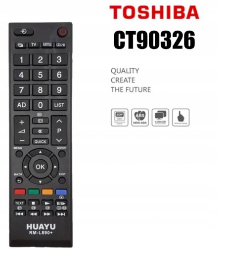 Diaľkové ovládanie pre LCD TV TOSHIBA RM-L890+ /CT-90326