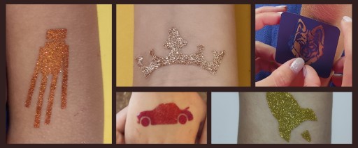 Henna Airbrush Glitter Tattoo Templates Veľká sada pre chlapca