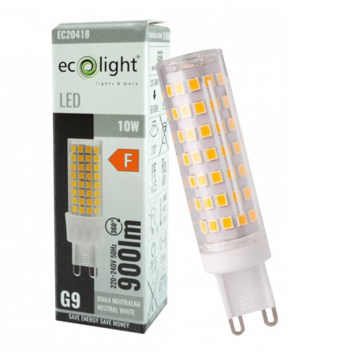 LED kapsulová žiarovka G9 10W 4000K neutrálna farba 900LM ÚSPORA ENERGIE