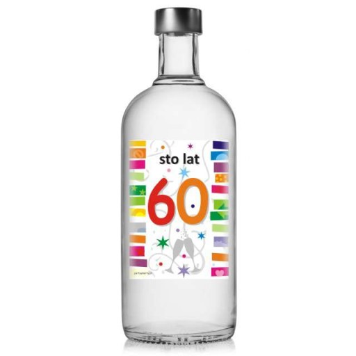 narodeninové etikety k 60. narodeninám ALCOHOL vodka