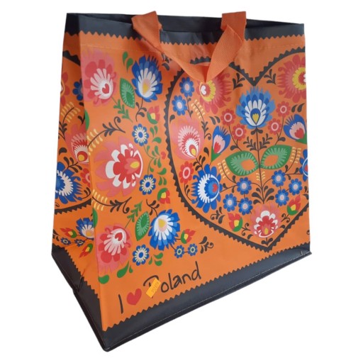 Nákupná taška 24L 35x20x35 Folklórna 1ks oranžová