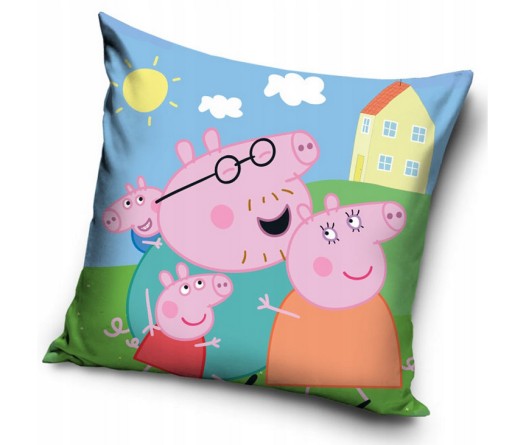 OBLIEK NA VANKÚŠ 40x40 PLYŠOVÝ ZAMAT PEPPA PRASIATKO PEPA GEORGE PRE DETI