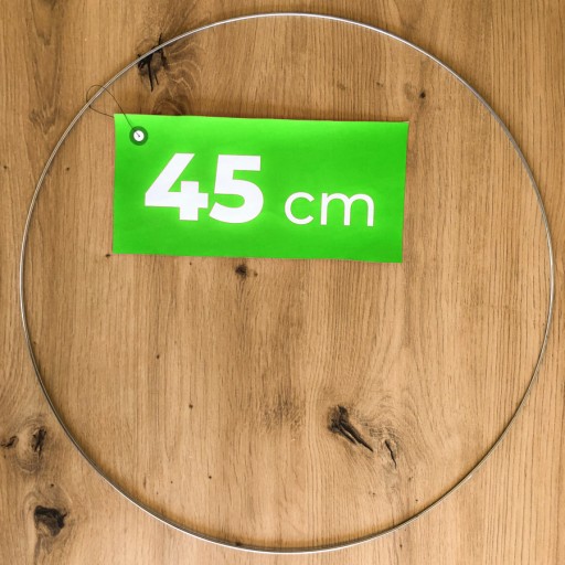 Strieborný kovový prsteň na lapač snov, 45 cm