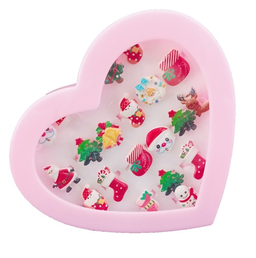 Prstene pre dievčatá 20v1 detské šperky Vianočný darček Santa Claus