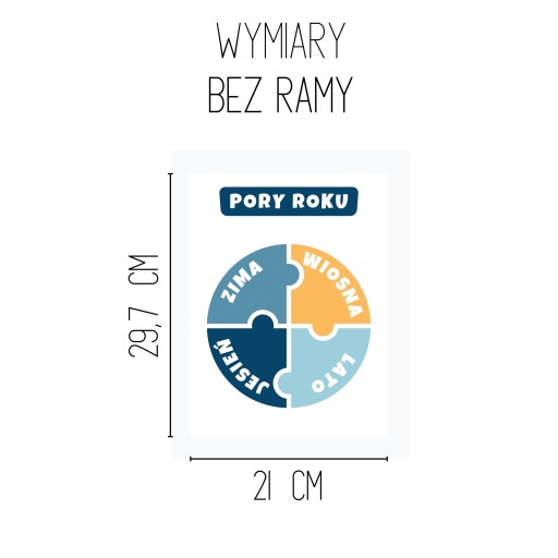 VZDELÁVACÍ PLAGÁT SEZÓNY PRE DETI NÁSTENNÝ OBRAZ DO IZBY A4