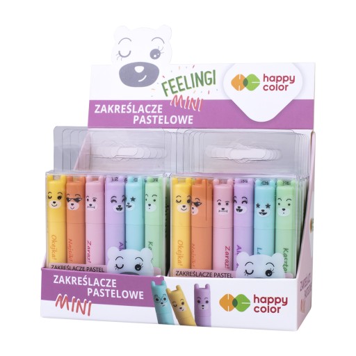 Happy Color mini pastelové zvýrazňovače 6 farieb