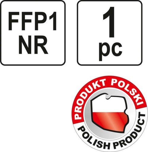 FILTRAČNÁ POLMASKA, TVAR FFP1/KZ YATO