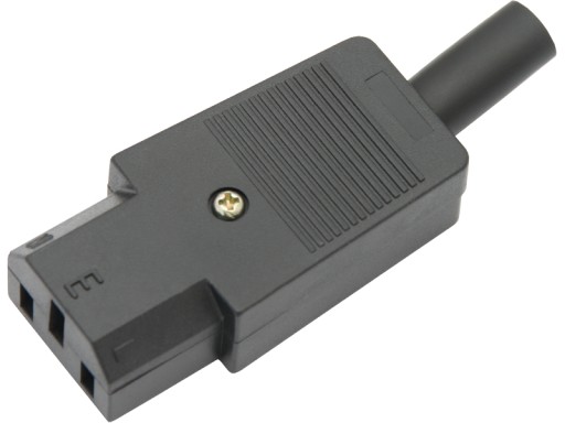 Zásuvka napájacieho konektora počítača pre zásuvkový kábel C13 IEC320