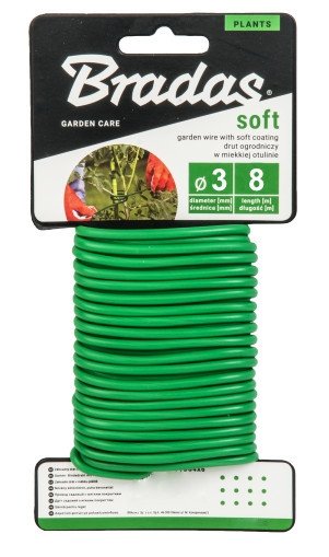 BRADAS SOFT potiahnutý záhradnícky drôt 3x8mm