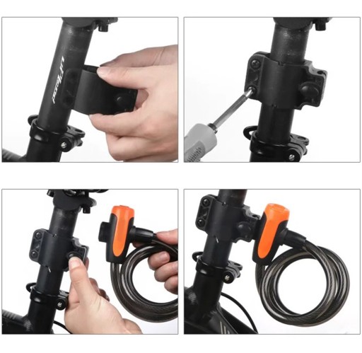 Lanový zámok na bicykel Aptel 100 cm